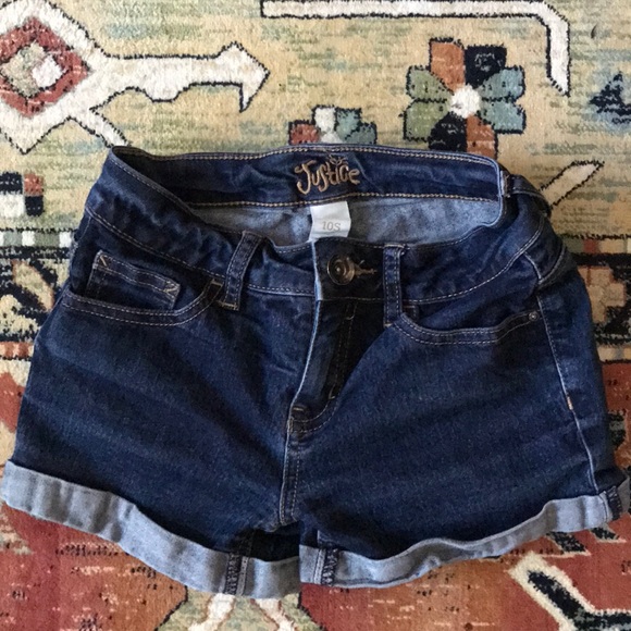 Kids Justice shorts, dark wash, 10 slim - Picture 1 of 2
